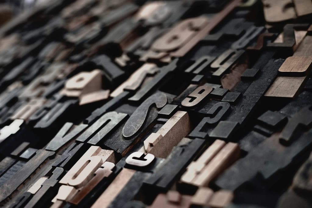 Wooden printing type