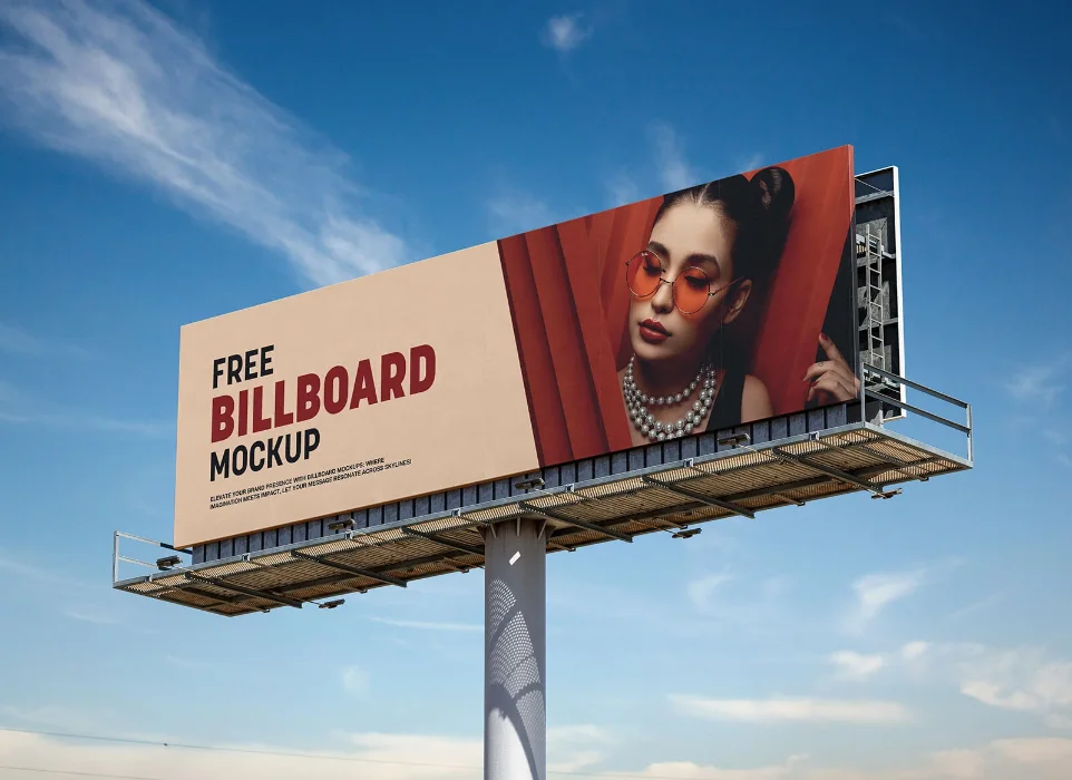 free wide billboard hoarding mockup psd size 48u14 ft 1 resized
