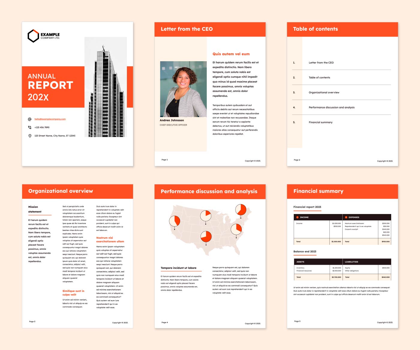 zapier annual report 202x template mockup